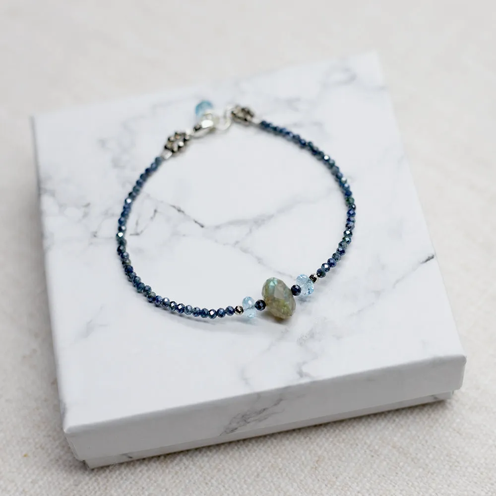 Labradorite & Topaz Luna Bracelet