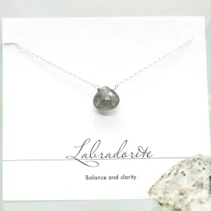 Labradorite Heart Necklace