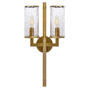 Liaison Double Sconce, Antique-Burnished Brass - Visual Comfort