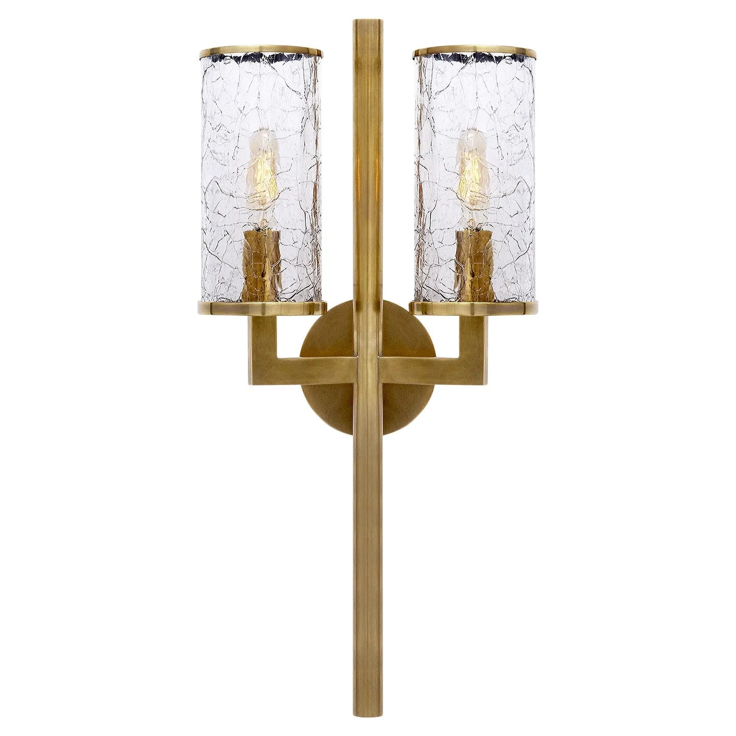 Liaison Double Sconce, Antique-Burnished Brass - Visual Comfort