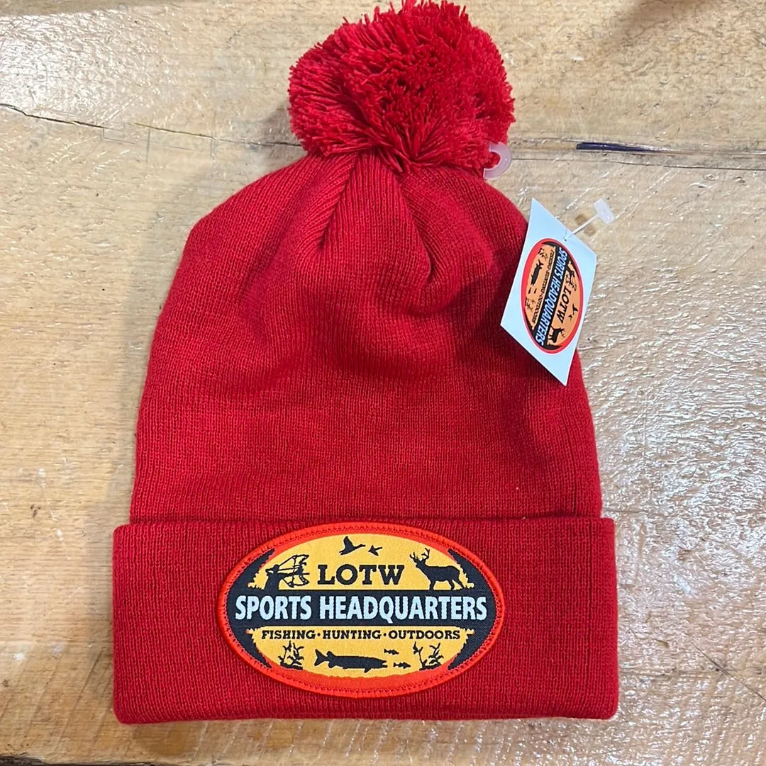LOTW Patch Logo Beanie With Pom Pom