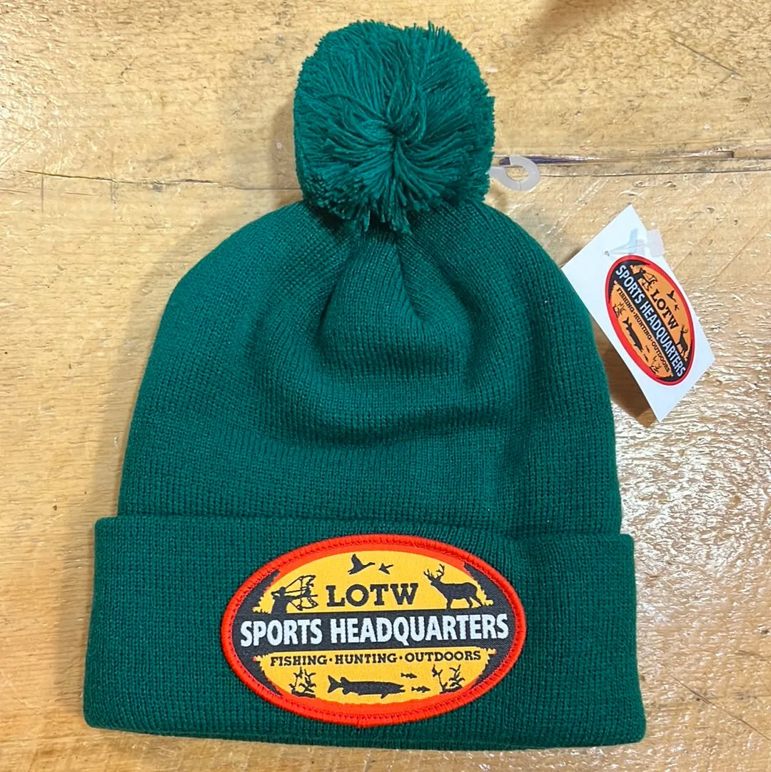 LOTW Patch Logo Beanie With Pom Pom