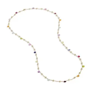 Marco Bicego 18K Yellow Gold Paradise 36 Inch Mixed Gem Necklace