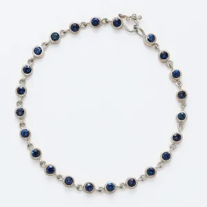 Meadow Rivière Blue Sapphire Bracelet in 18K Alpine Gold