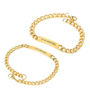 Message Engraved Style Design Bracelet