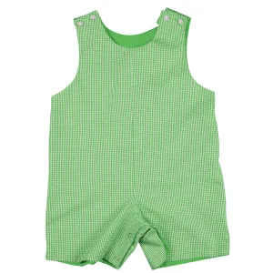 Mint Green Gingham Reversible Romper