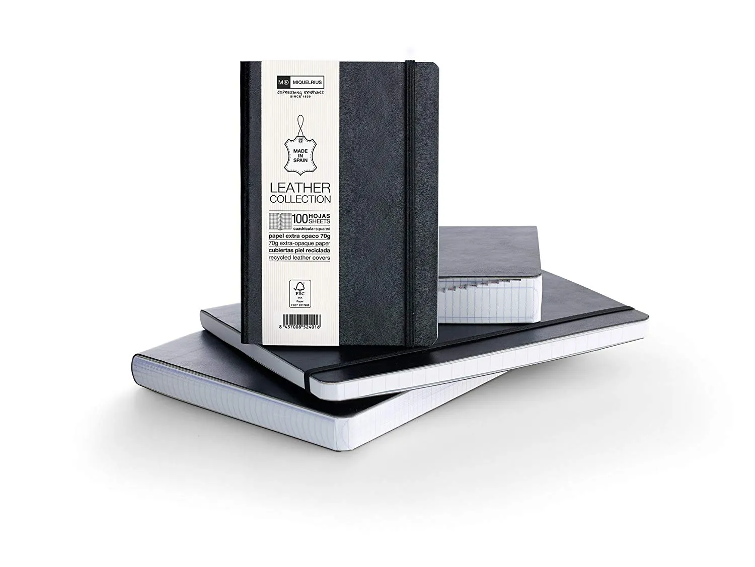 Miquelrius Flexible Handmade Leather Journal, 300 Lined Sheets/600 Pages, (6 x 8)