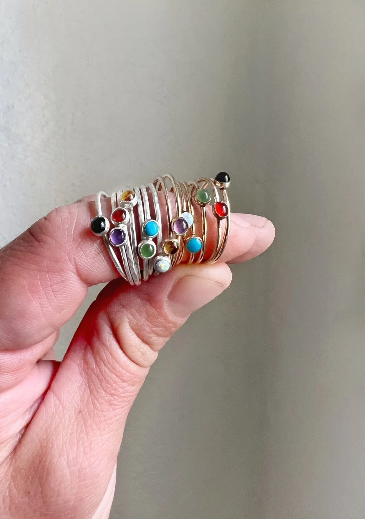 Moon Pi Jade Silver Ring