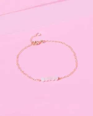 MORGANITE CLUSTER 14K GOLD FILLED BRACELET