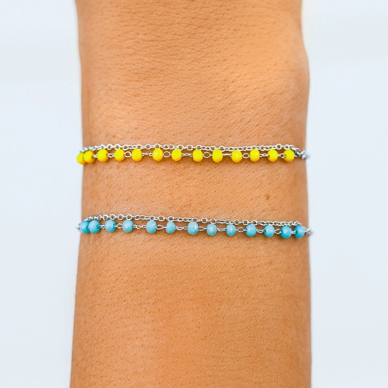 Neon Chain Slider Bracelet