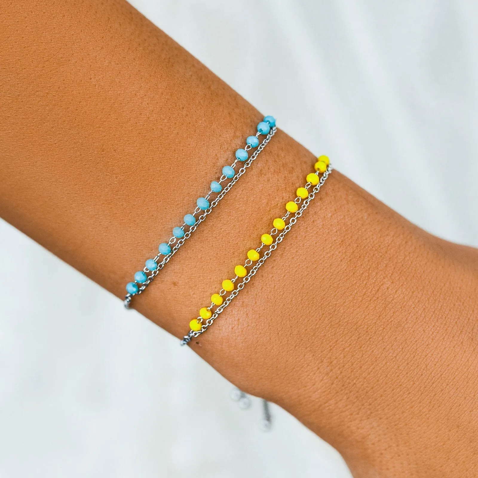 Neon Chain Slider Bracelet