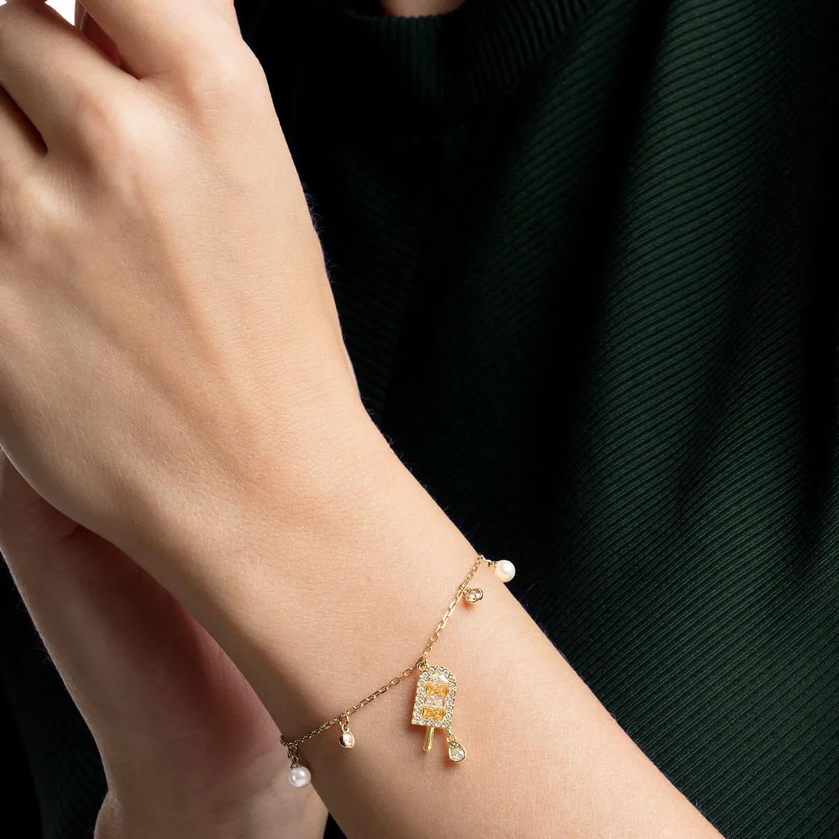 No Regrets Ice Cream Multi-Colored Gold Plating Chain Bracelet