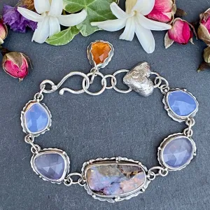 Soft white chalcedony bracelet