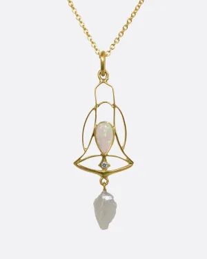 Open Bell Pendant Necklace