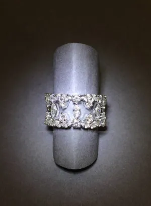 Openwork Diamond Soft Ring