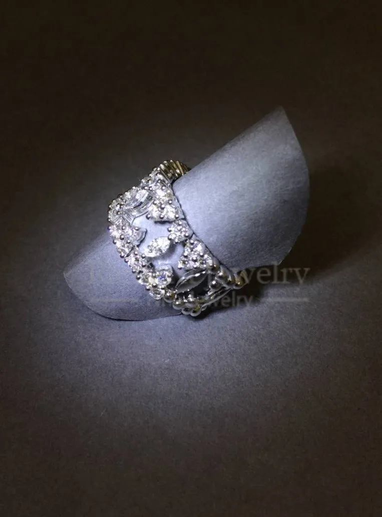 Openwork Diamond Soft Ring
