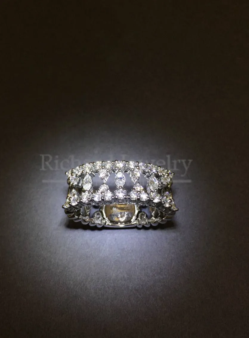 Openwork Diamond Soft Ring