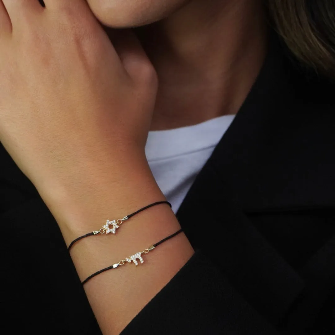 Pave Chai Rope Bracelet