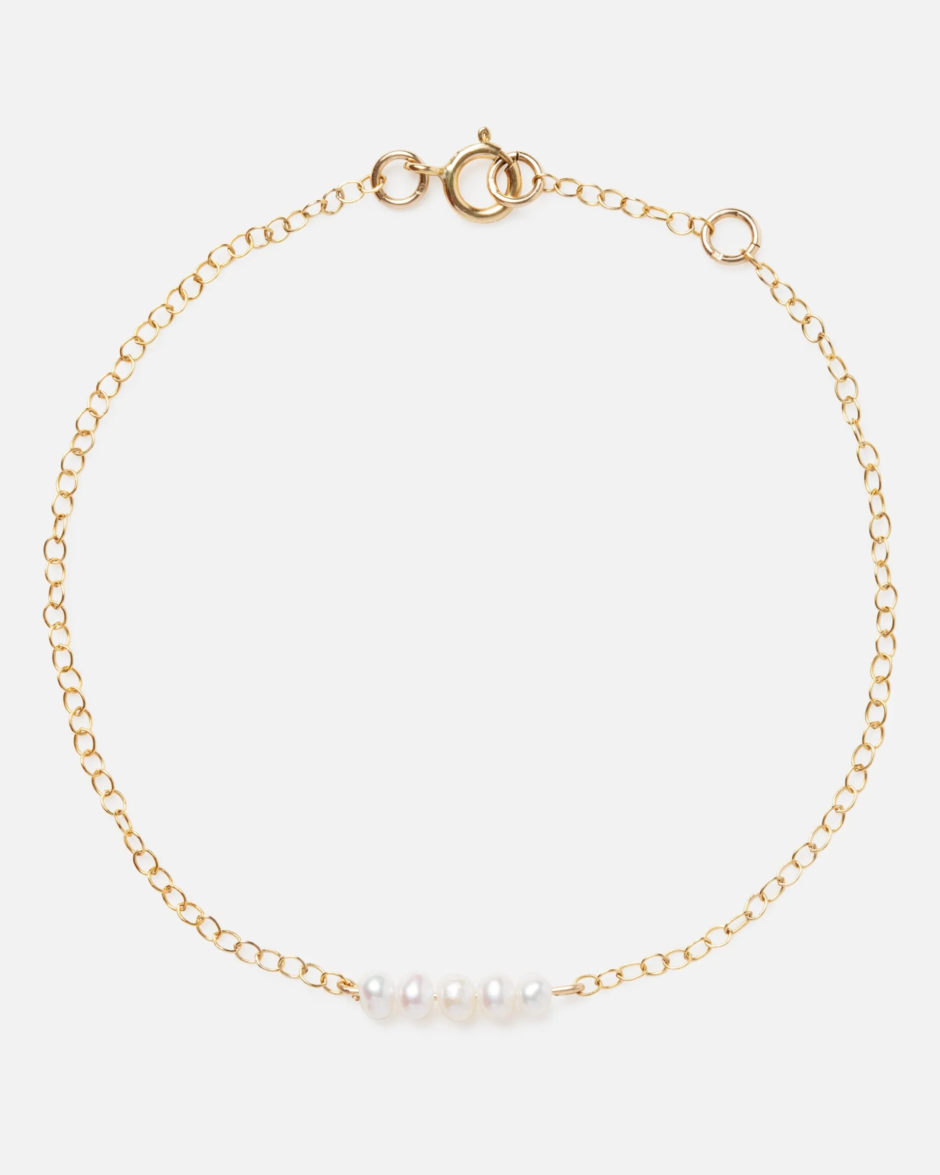 PEARL CLUSTER 14K GOLD FILLED BRACELET