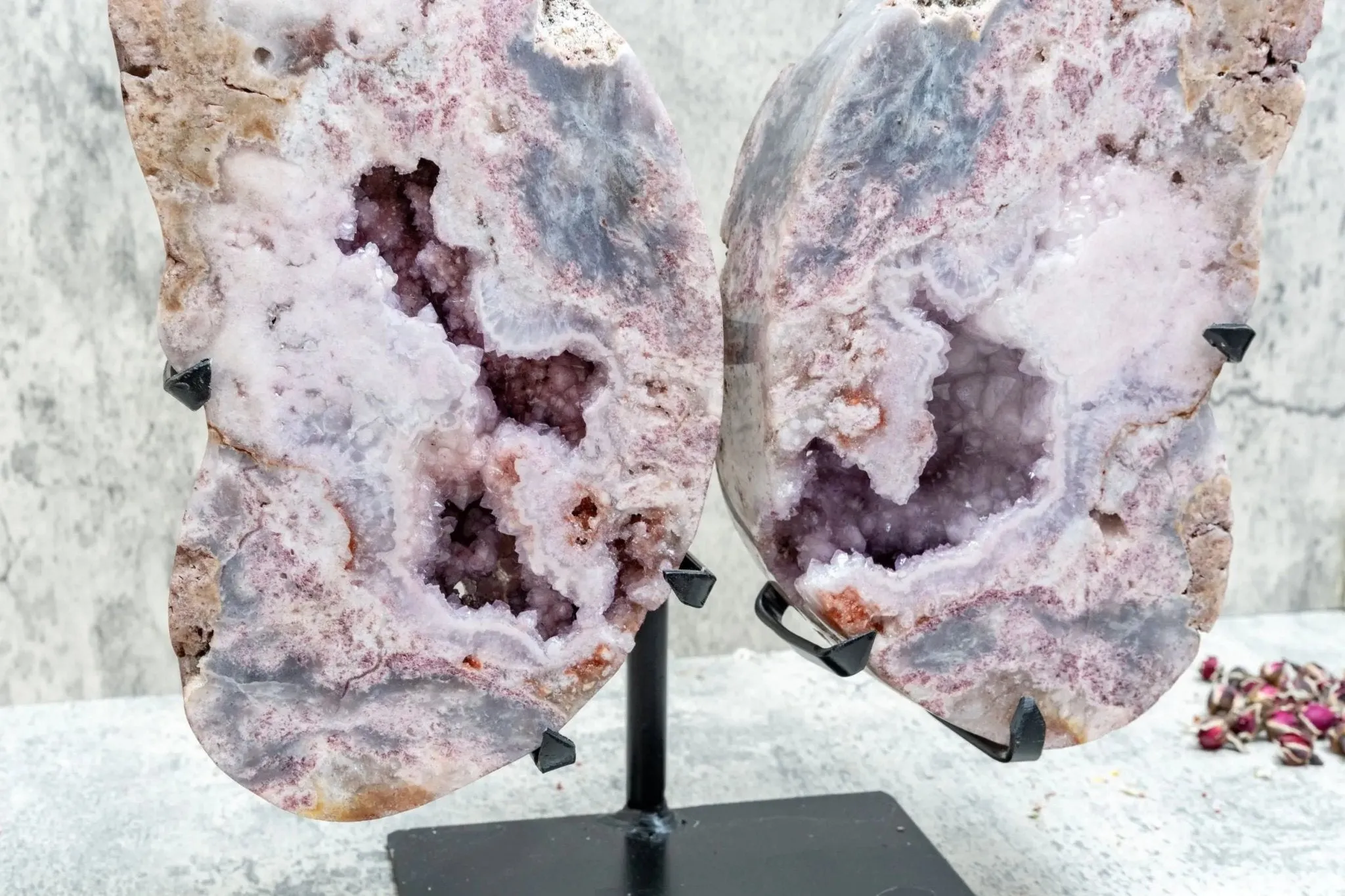 Pink Amethyst Butterfly Wing Slabs