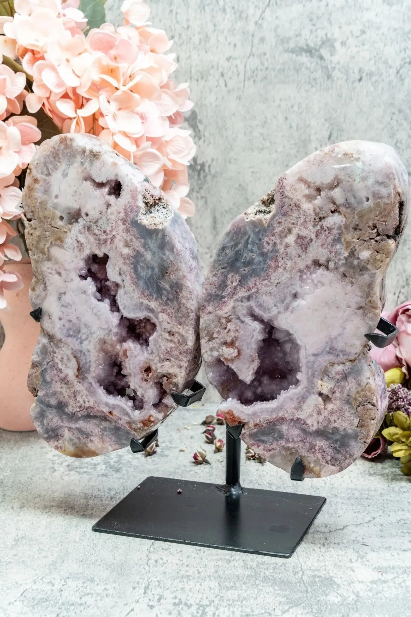 Pink Amethyst Butterfly Wing Slabs