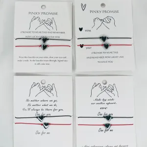 Pink Promise Friendship Card Bracelet: Everlasting Bond