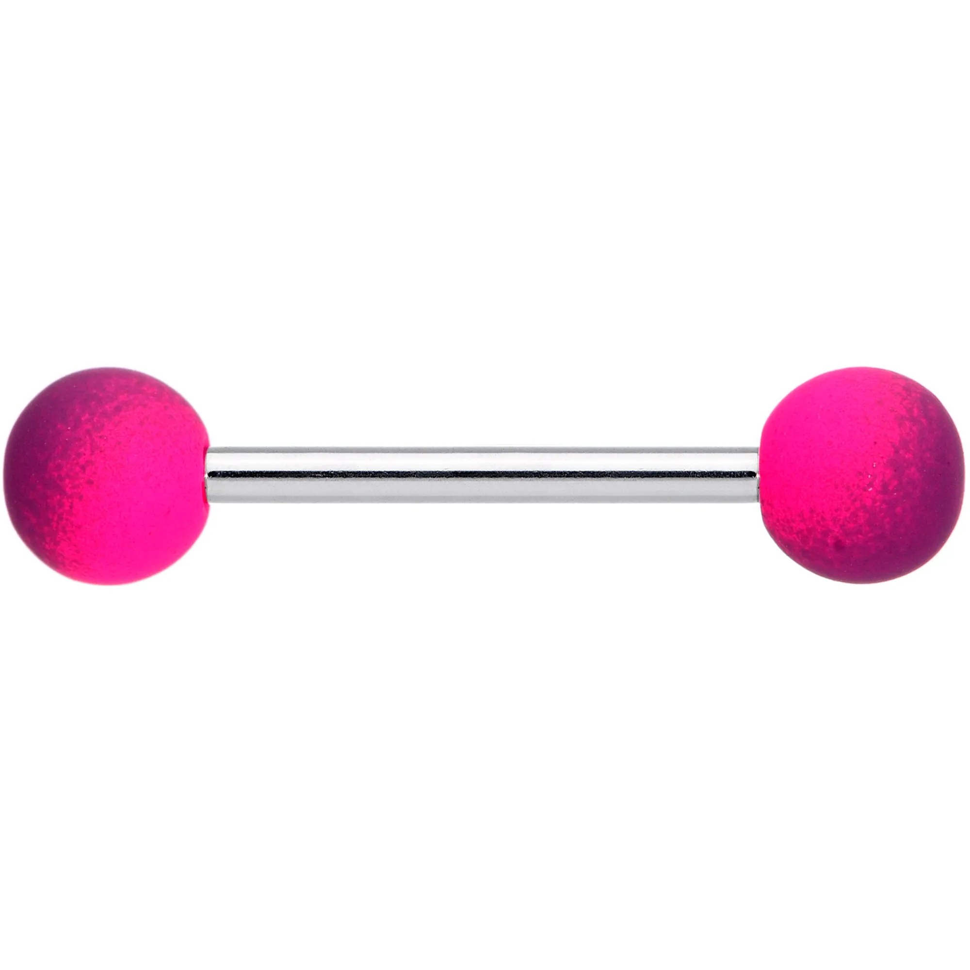 Pink Purple Ombre Soft Finish Barbell Tongue Ring