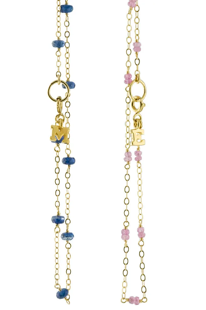 Pink Sapphire Delicate Bead Bracelet