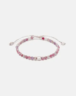 Pink Tourmaline Bracelet from Sri Lanka | Silver