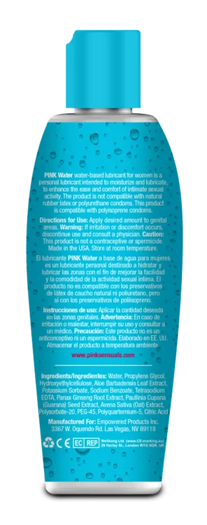 Pink Water Water Based Lube - Empowered Products