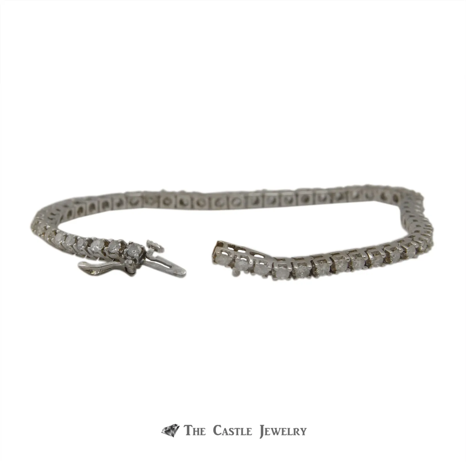 Prong Set 3cttw Diamond Tennis Bracelet in 14K White Gold