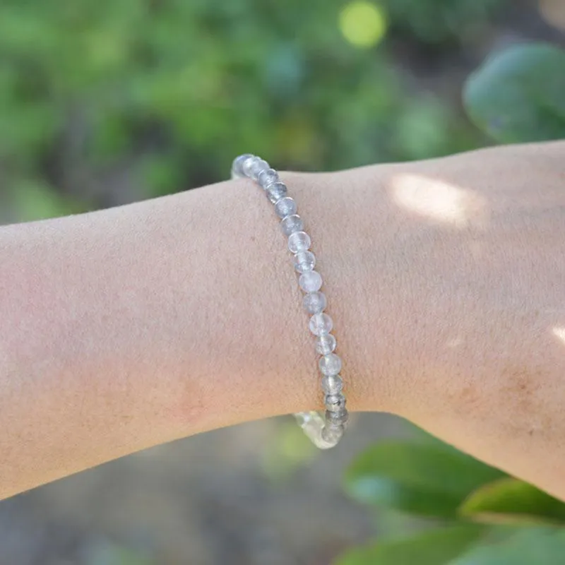 "Amplify" Cloudy Quartz Crystal Delicate Bracelet