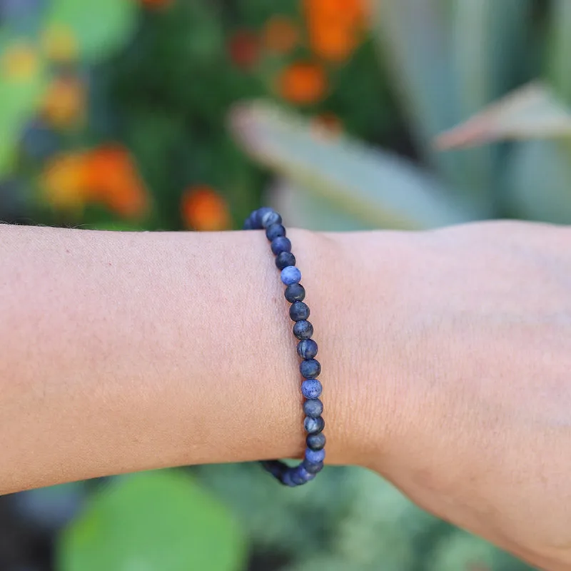 "Intuition" Matte Dumortierite Delicate Bracelet