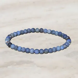 "Intuition" Matte Dumortierite Delicate Bracelet