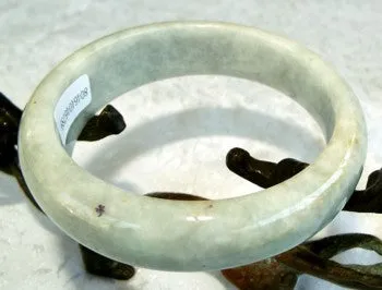 "Peppery" Veins Grade A Jadeite Bangle Bracelet 59mm   Certificate (789)