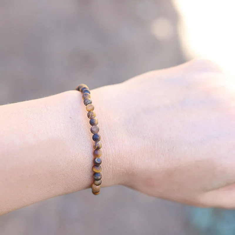 "Prosperity" Matte Tiger's Eye Delicate Bracelet