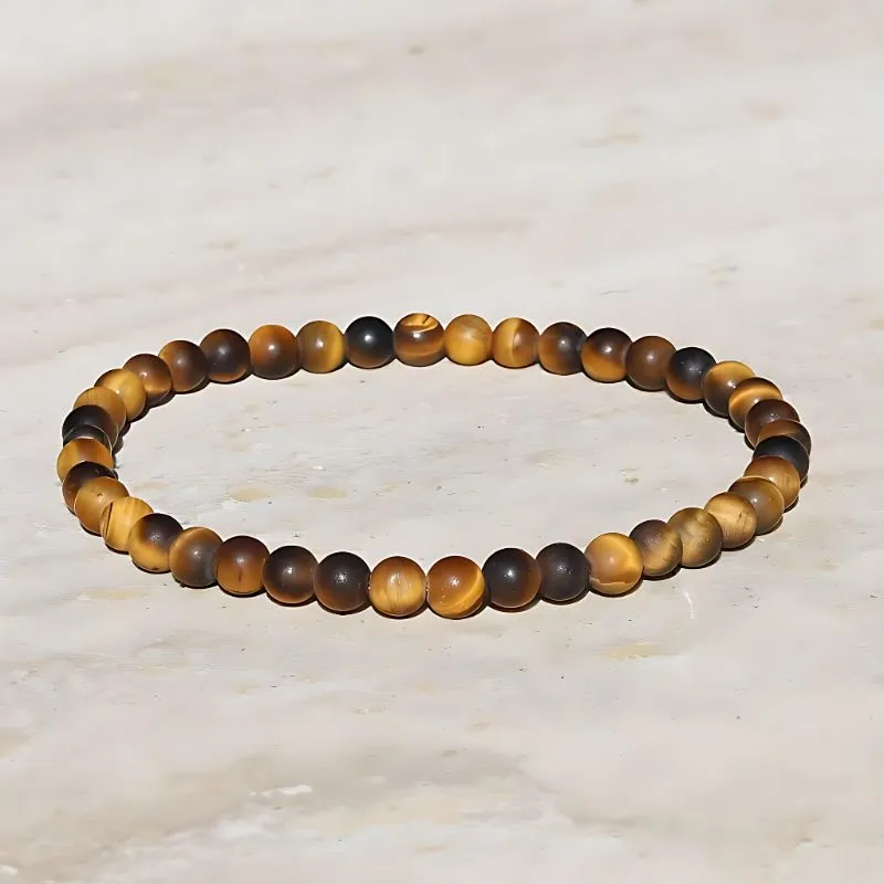 "Prosperity" Matte Tiger's Eye Delicate Bracelet