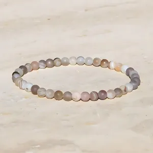 "Serenity" Matte Botswana Agate Delicate Bracelet