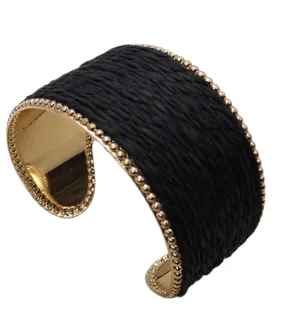 Raffia Wrapped Cuff Bracelet