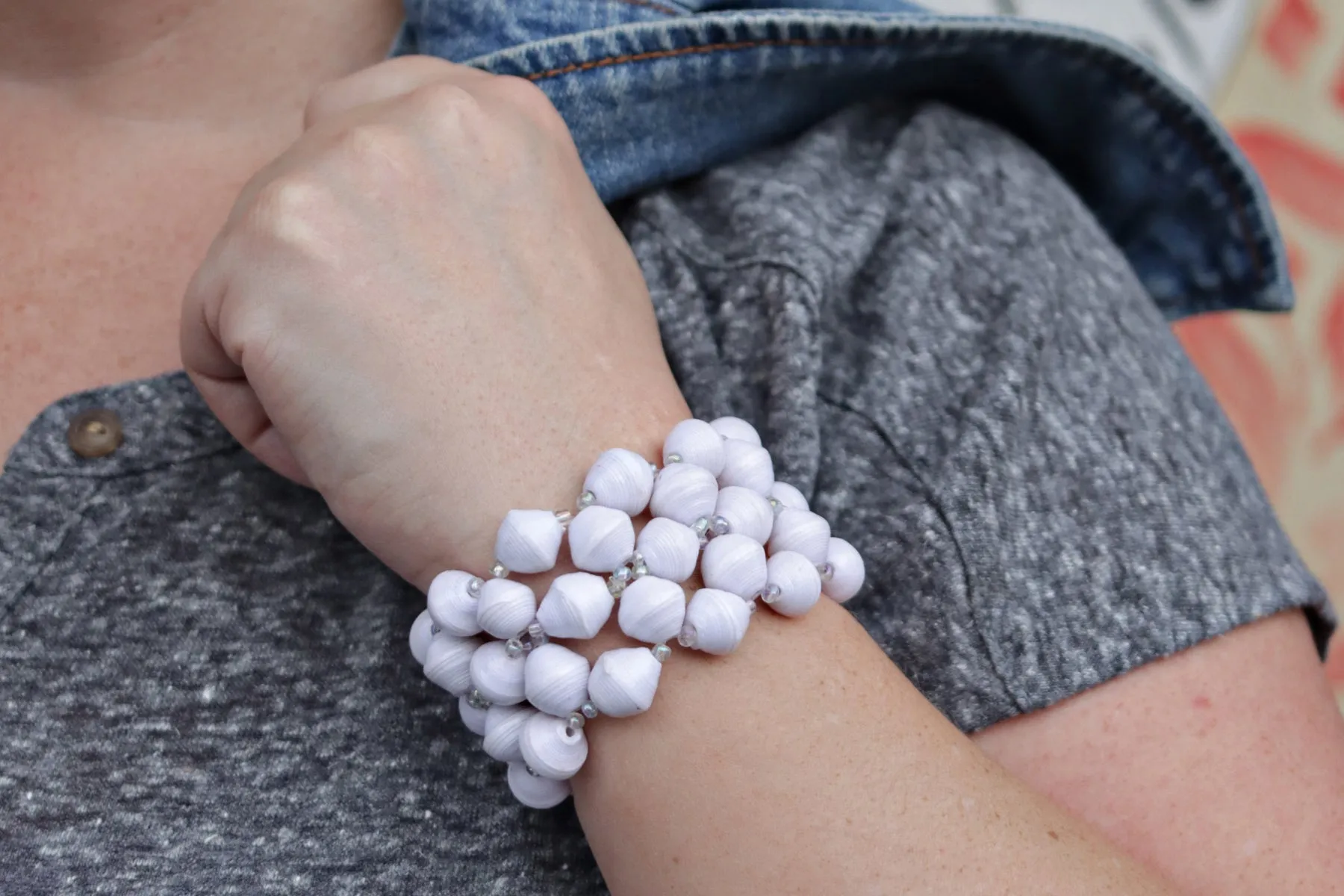Recycled Paper Bead Bracelet - Truth