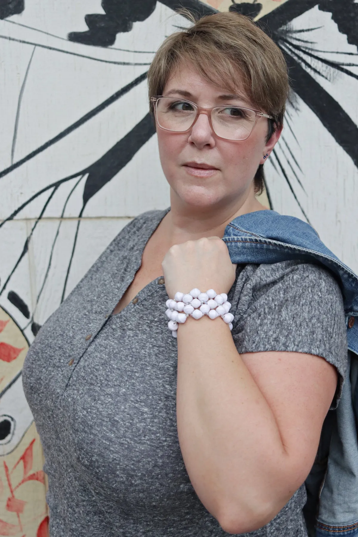 Recycled Paper Bead Bracelet - Truth
