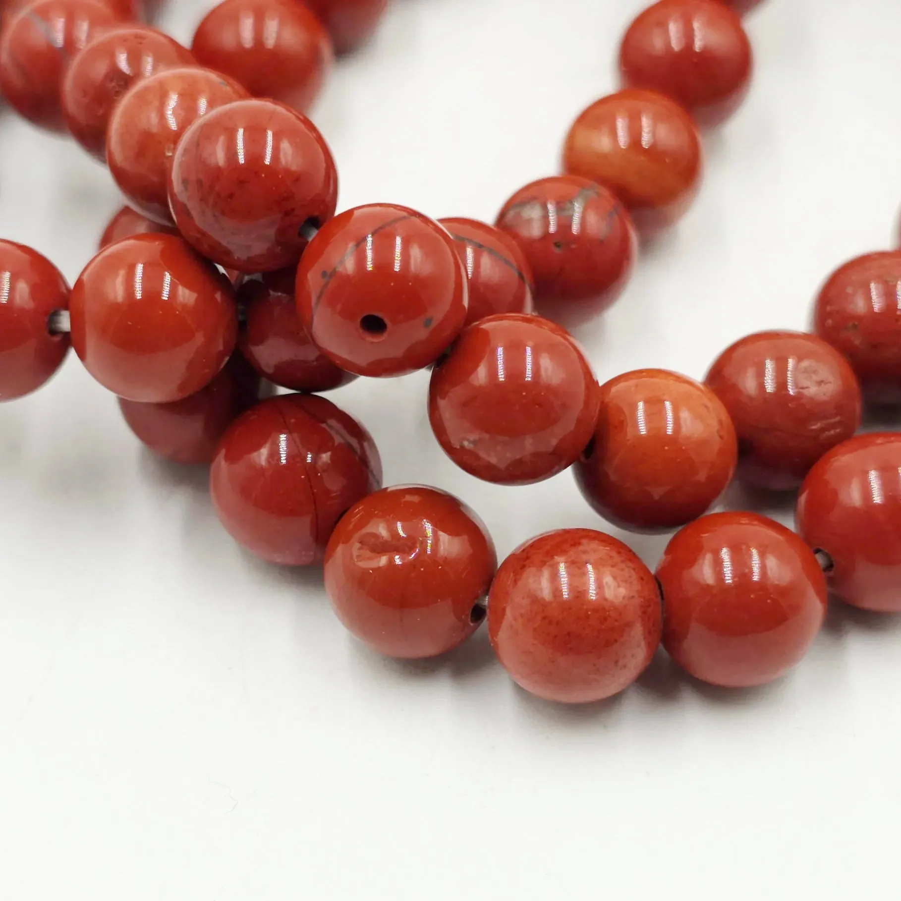 Red Jasper Bead Bracelet 8mm
