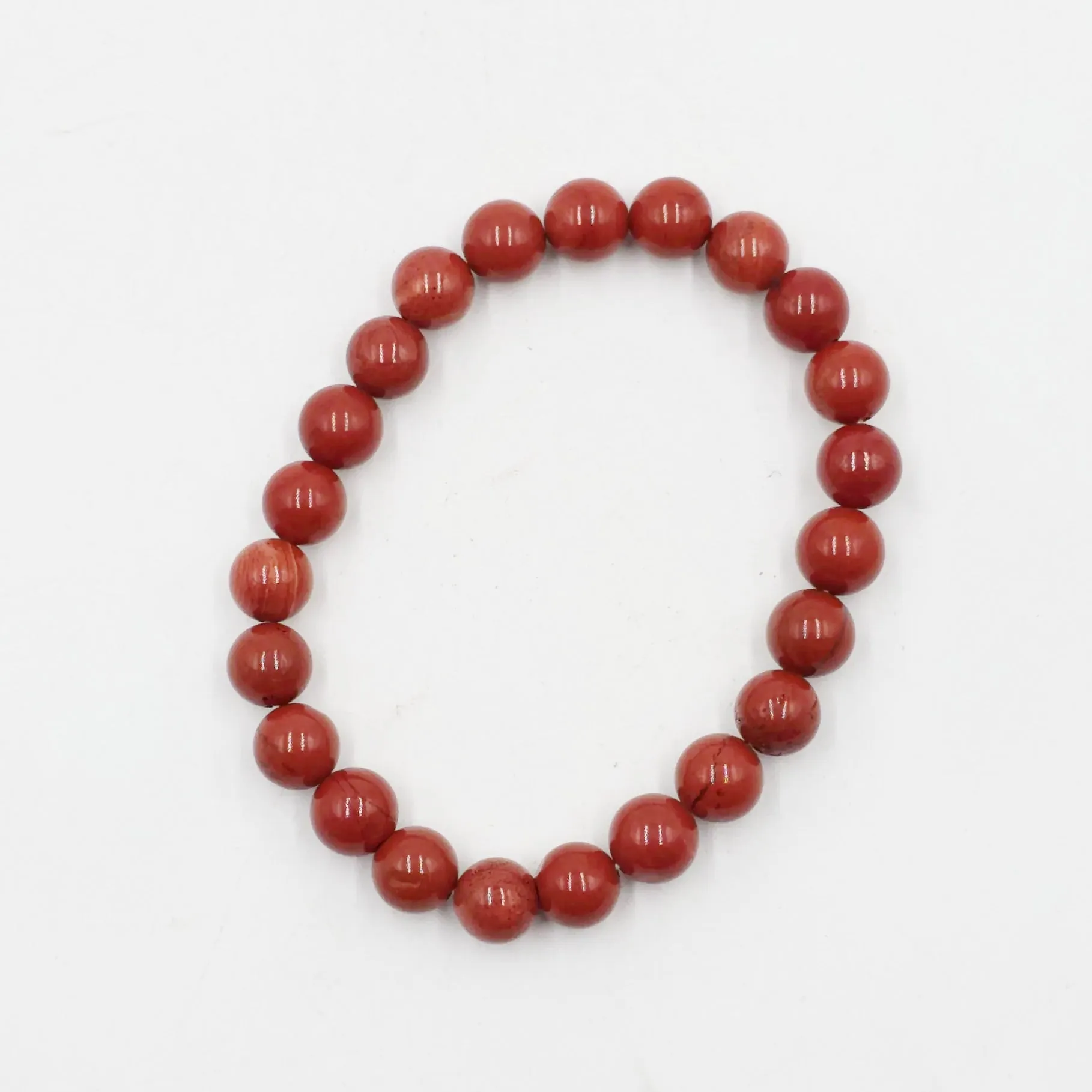 Red Jasper Bead Bracelet 8mm