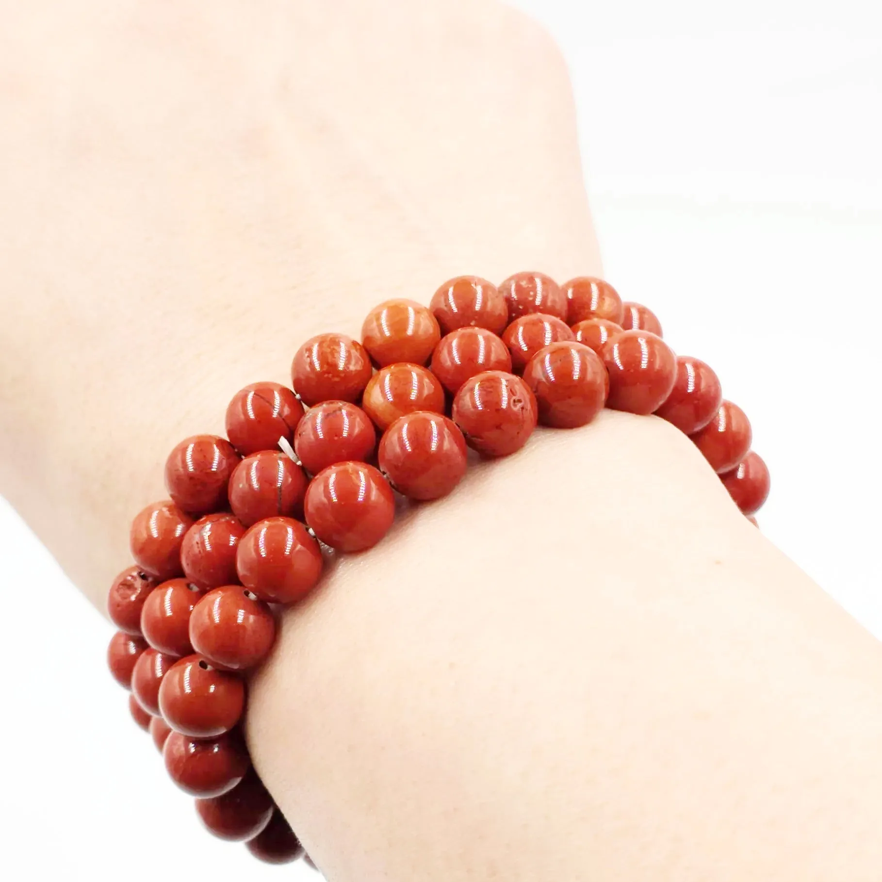 Red Jasper Bead Bracelet 8mm