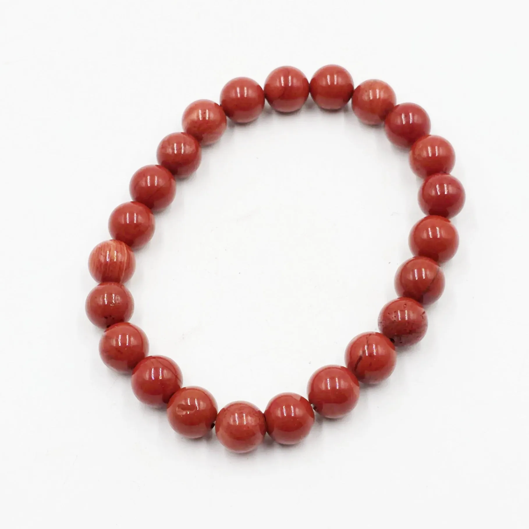 Red Jasper Bead Bracelet 8mm