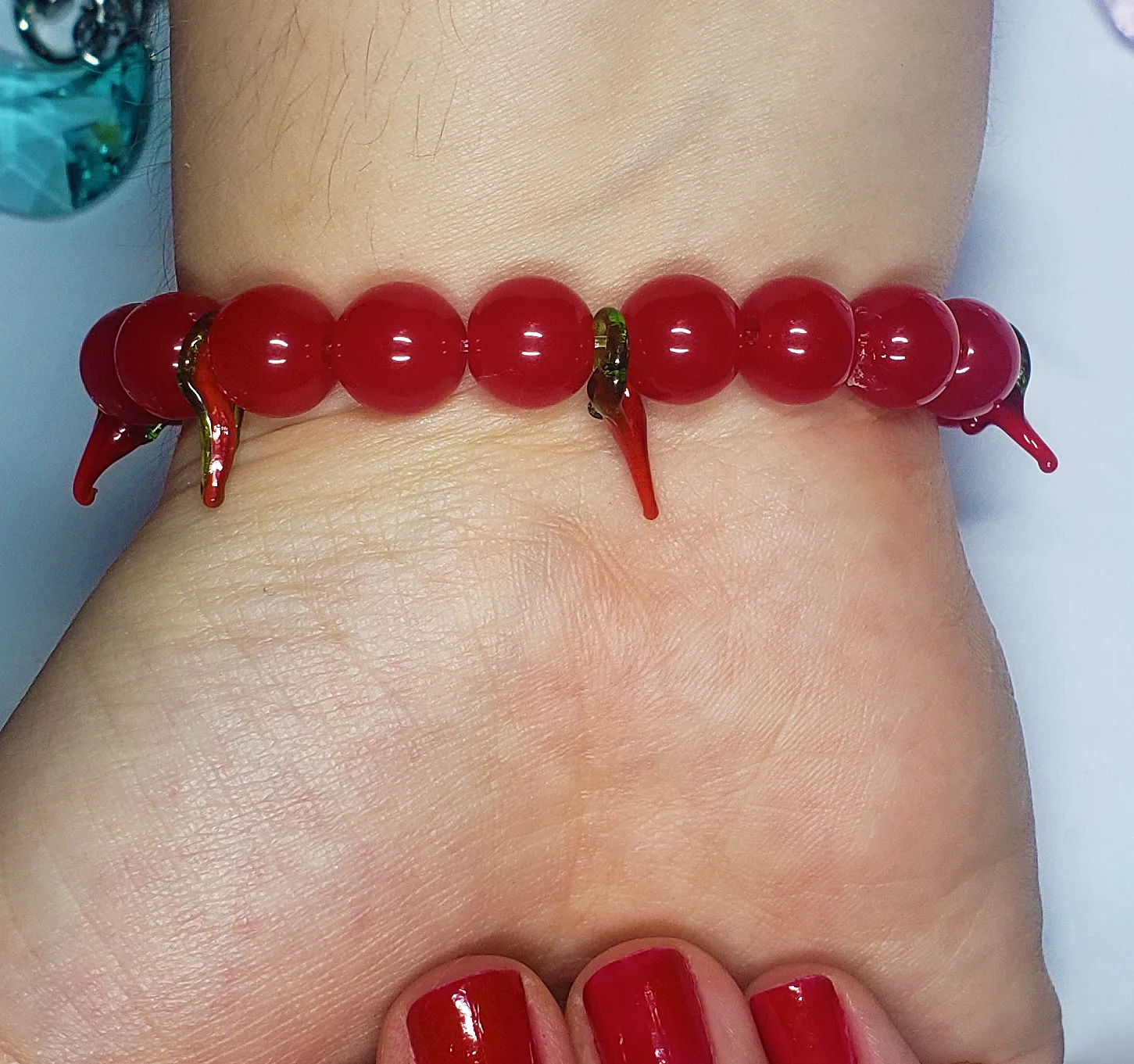 RED SPICY KANDI BRACELET