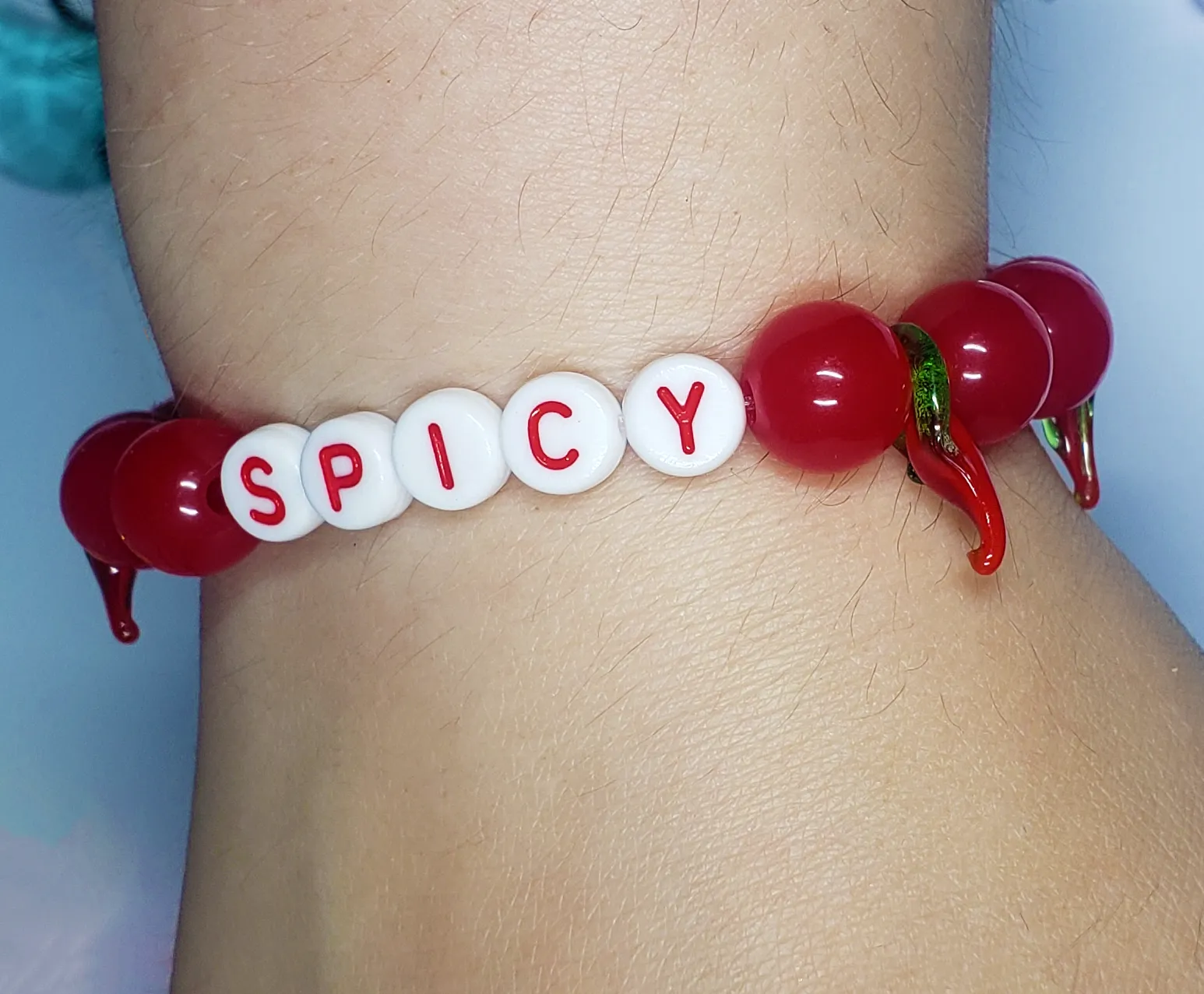 RED SPICY KANDI BRACELET