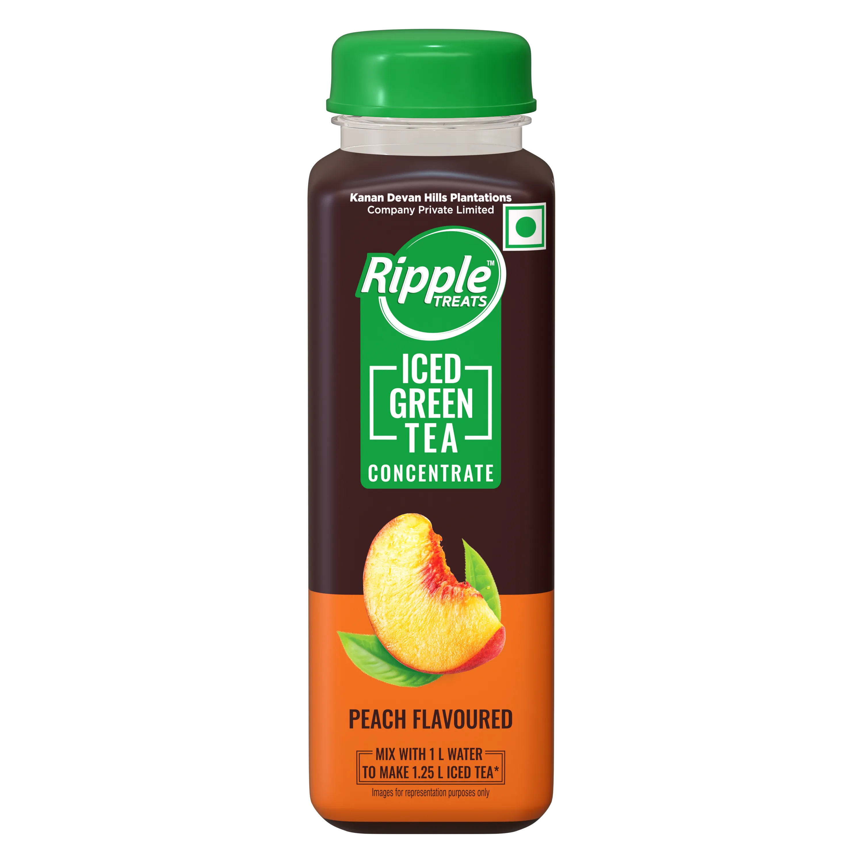 Ripple Treats - Iced Green Tea Concentrate Peach Flavoured - 250 ml