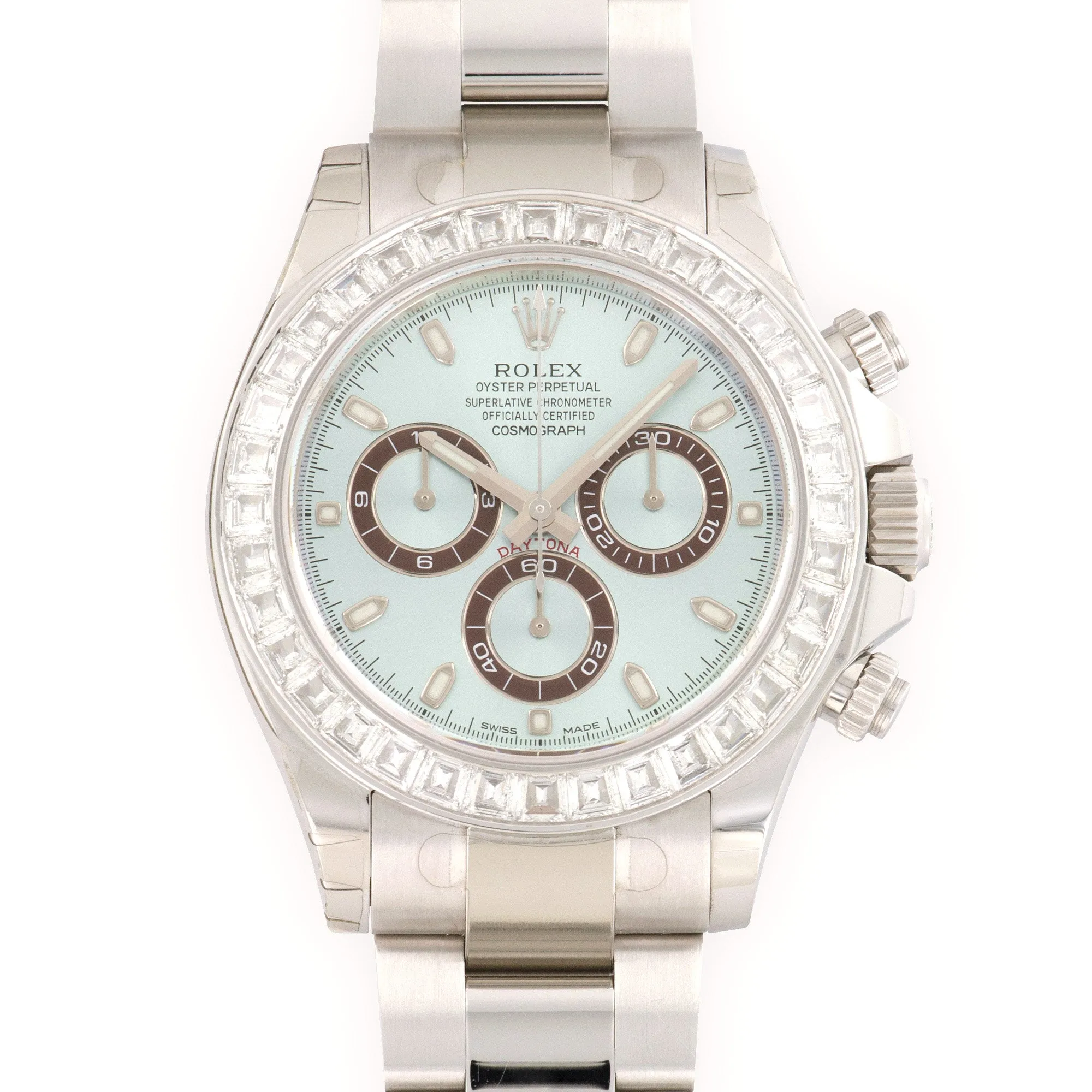 Rolex Platinum Cosmograph Daytona Diamond Watch Ref. 116576