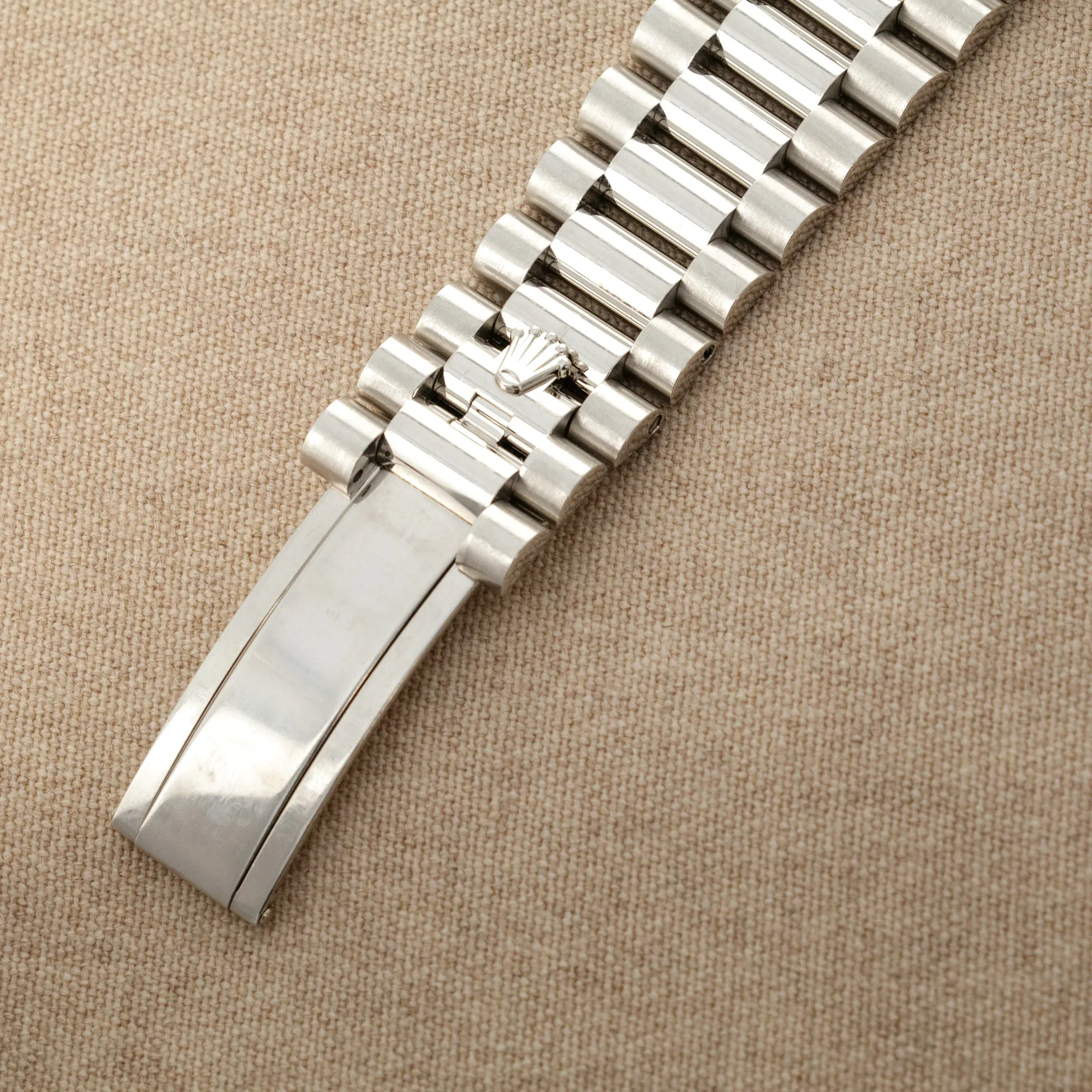 Rolex Platinum Ice-Blue Day-Date Ref. 228396 with Baguette Diamonds